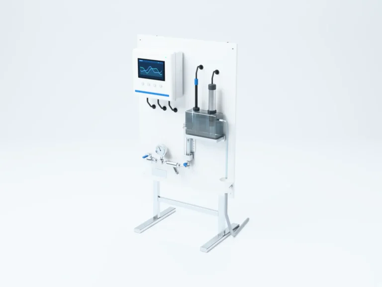 Panel online water analyzer dengan controller dan flow cell sensor