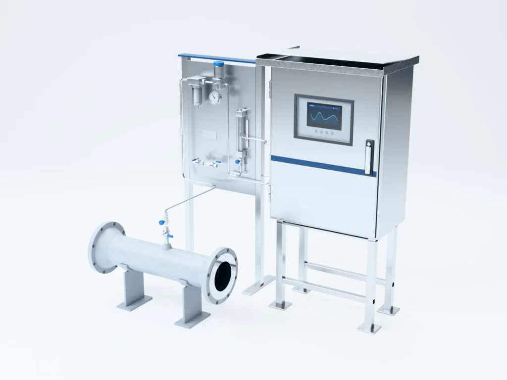 Kabinet sulfur analyzer dengan panel kondisioning sampel